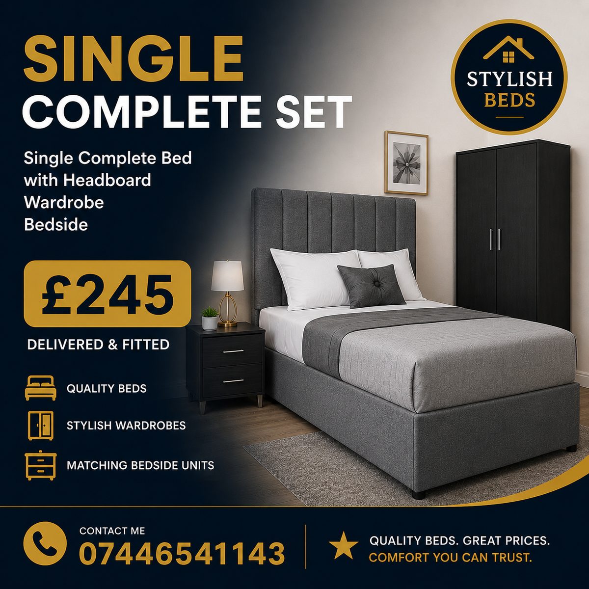 SINGLE COMPLETE SET at Stylish Beds UK